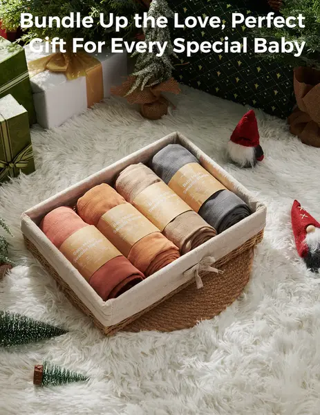 Set 4 museline din bambus si bumbac 120 x 120 cm Swaddle