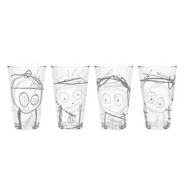 Set 4 pahare - Great Guys - Glass Grey | Aida