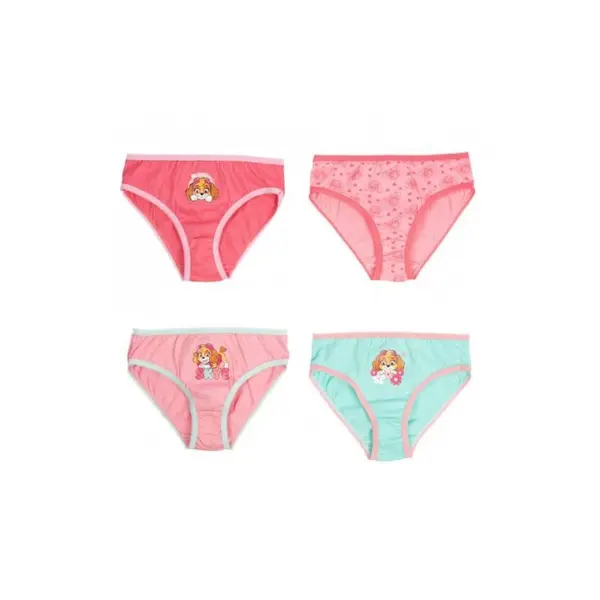 Set 4 perechi de chiloti tip panty, pentru fetite, multicolor, 100% bumbac, Skye, Paw Patrol Engros