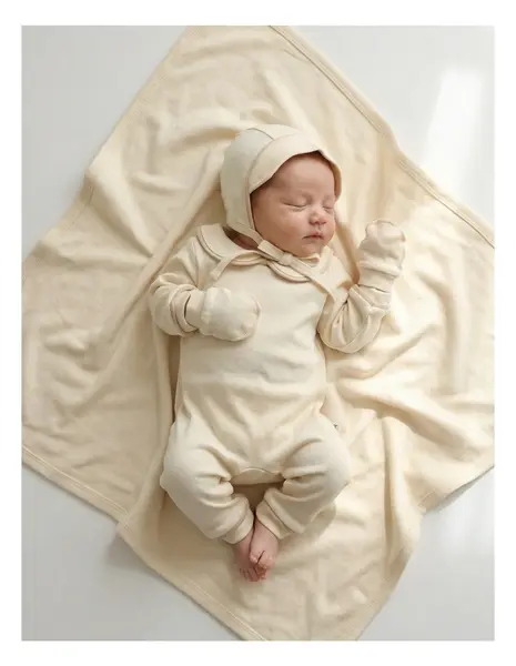 Set 4 piese bebe Kriss, model crem deschis