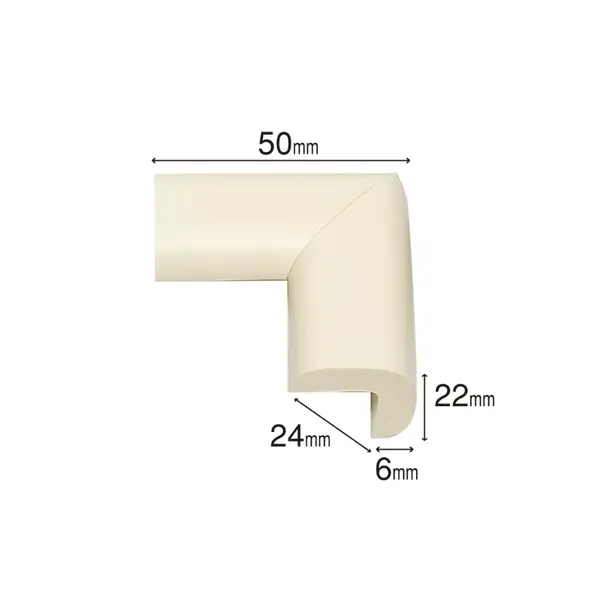 Set 4 protectii pentru colturi mobila, din spuma, Maro 24x50x22x6