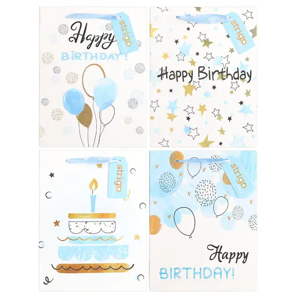 Set 4 Pungi Cadou din Hartie 18 23 10 cm, 210 gsm