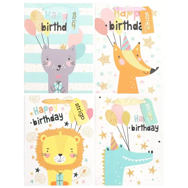 Set 4 Pungi din Hartie 18 23 10 cm, 210 gsm