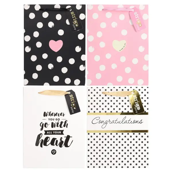 Set 4 Pungi din Hartie 18A 23A 10 cm, 210 gsm
