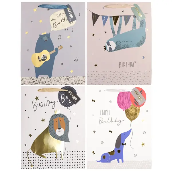 Set 4 Pungi din Hartie 26A 32A 12 cm, 210 gsm