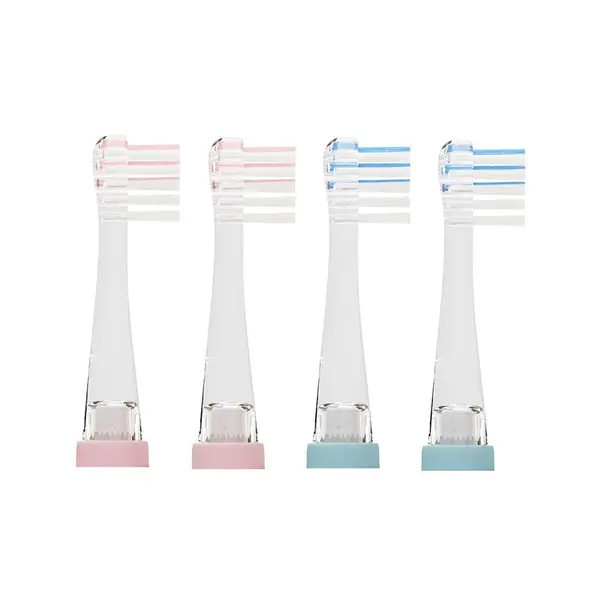 Set 4 rezerve pentru periuta de dinti Vitammy Nova compatibile cu periutele de dinti electrice Vitammy Bunny si ePUPPY pentru copii 3-6 ani, roz si albastru