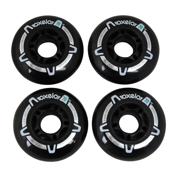 Set 4 roţi Role Fit3 70 mm 80A Negru