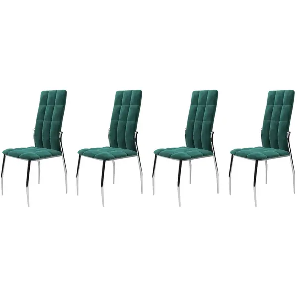 Set 4 scaune K416 velvet verde