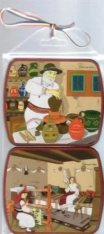 Set 4 suporturi pahare - Romania | Magnetella