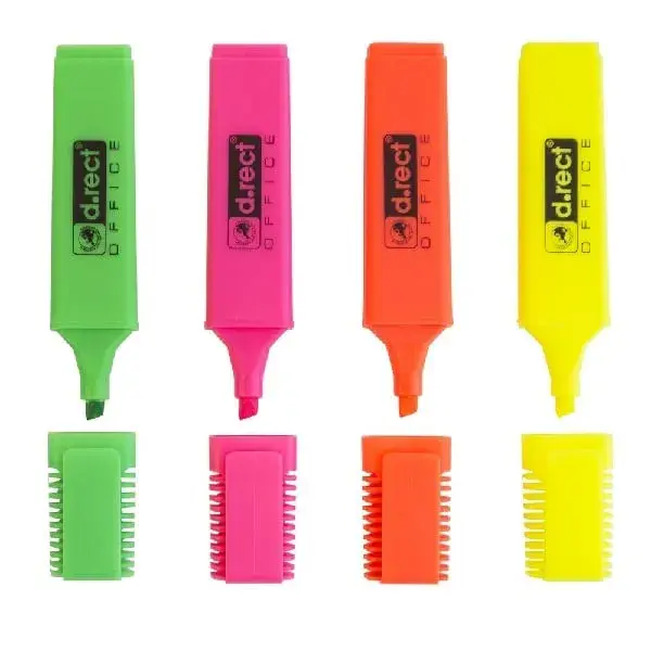 Set 4 texmarkere D.Rect culori diverse varf tesit Set 4 texmarkere D.Rect culori diverse varf tesit