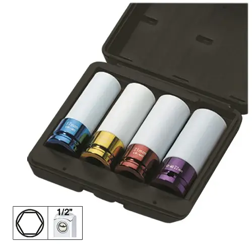 Set 4 Tubulare Impact De 1 2 Sp. Extractie Roti Jbm