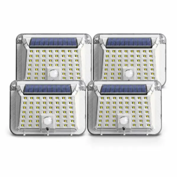 Set 4 x Lampa solara 90 LED Jortan, senzor de miscare