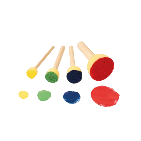 Set 40 de bureti pentru pictura, 4 dimensiuni, pentru gradinita si scoala