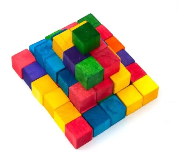 Set 49 cuburi din lemn pentru activitati crafts