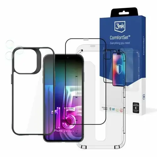 Set 4in1-Husa Armor Case+ Folie Tempered Glass 9H Folie camera Lens Protection Rama profesionala aplicat folie pentru iPhone 15 Pro Max