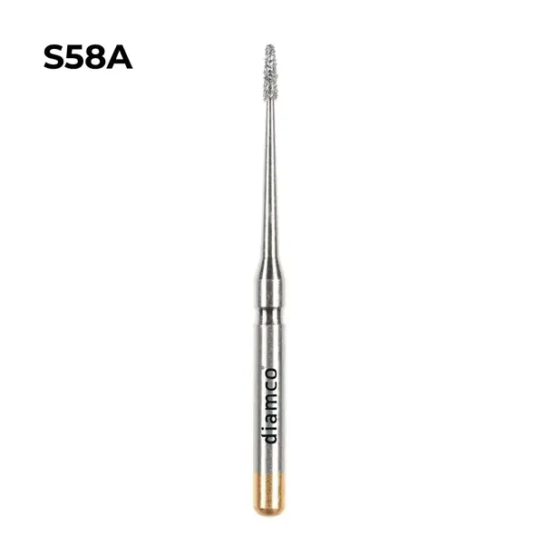 Set 5+1 Freze cilindrice forma Fissure diamantate aliaj rodium-platina - S58A
