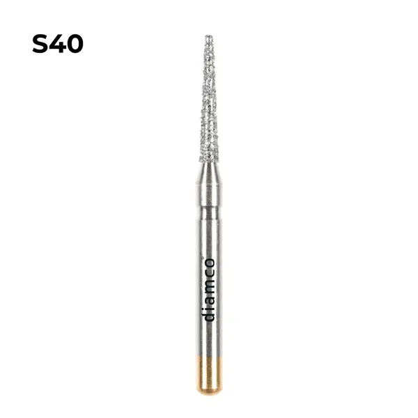 Set 5+1 Freze cilindrice forma Fissure diamantate aliaj rodium-platina - S40
