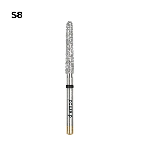 Set 5+1 Freze diamantate conice aliaj rodium-platina - S8