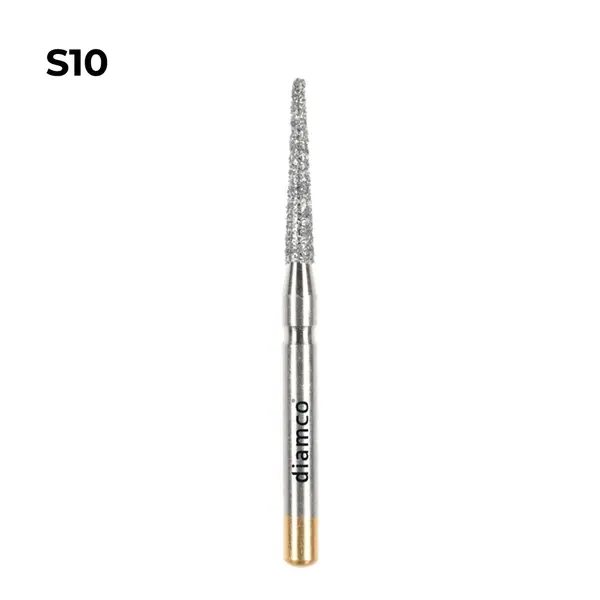 Set 5+1 Freze diamantate conice cu varful plat aliaj rodium-platina - S10