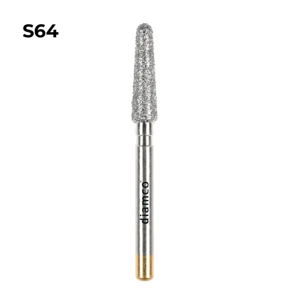 Set 5+1 Freze diamantate conice cu varful rotunjit aliaj rodium-platina S64
