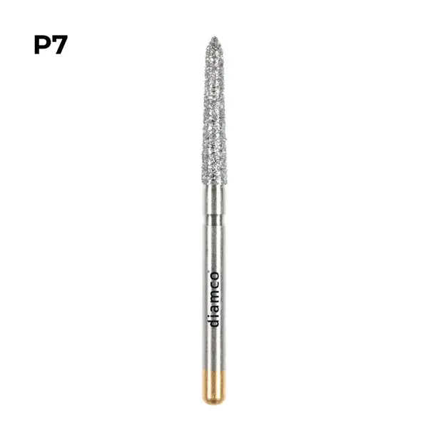 Set 5+1 Freze diamantate cu sanfren subgingival, aliaj rodium-platina - P7
