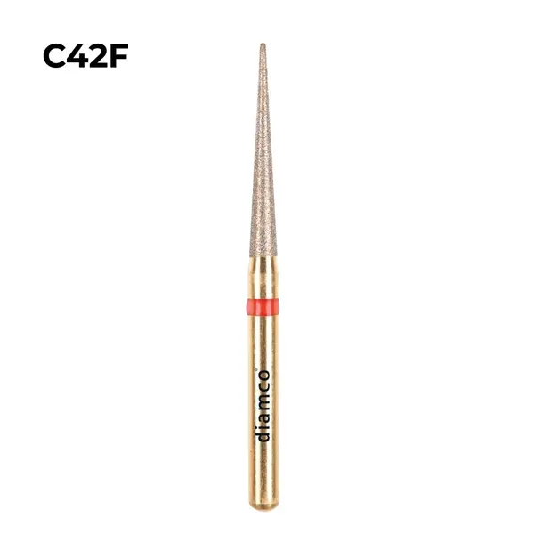 Set 5+1 Freze diamantate fine pentru finisare, aliaj rodium-platina - C42F