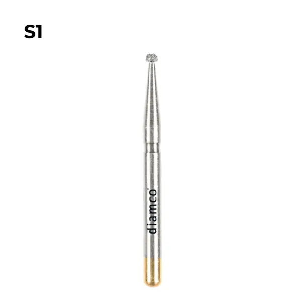 Set 5+1 Freze diamantate sferice aliaj rodium-platina S1