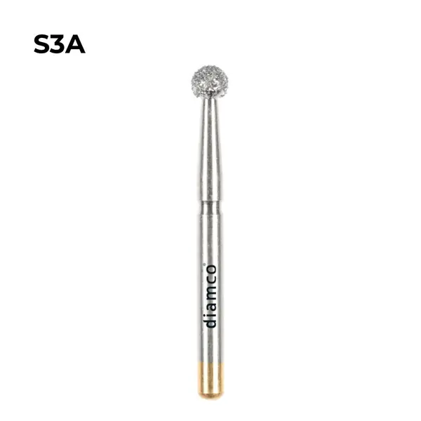 Set 5+1 Freze diamantate sferice aliaj rodium-platina S3A