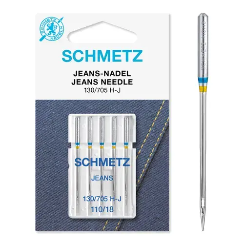 Set 5 ace de cusut, Jeans, finete 110, Schmetz 130/705 H-J VFS