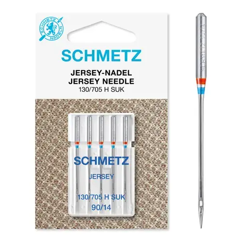 Set 5 ace de cusut tricot, Jersey, finete 90, Schmetz 130/705 H SUK VDS