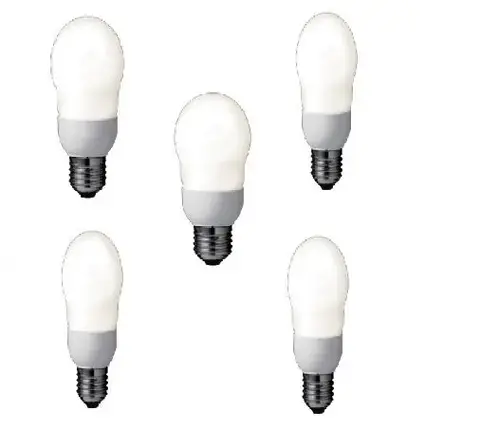 Set 5 becuri economice Panasonic EFA8E27HD-5, putere lampa 8W, echivalent pentru incandescenta 40W