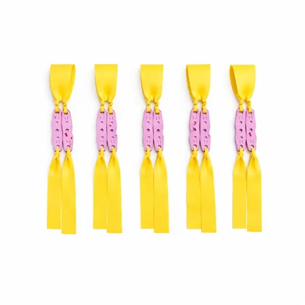 Set 5 benzi de schimb pentru prastie, DEPOX , cauciuc plat premium, galben,0.5 mm