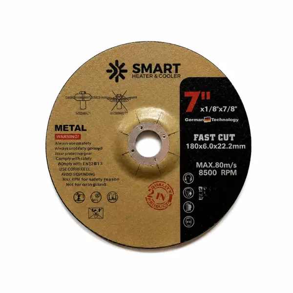 SET 5 BUC - Disc Taiere Inox si Metal T27, 180mm x 6.0mm x 22.23mm &ndash; disc concav
