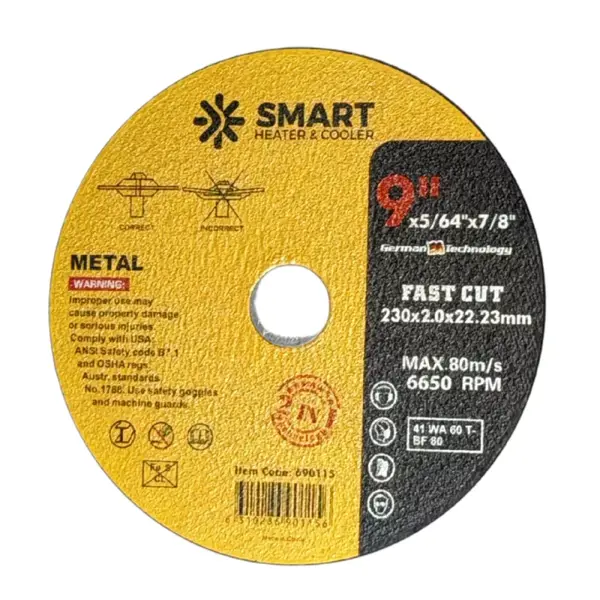 SET 5 BUC - Disc Taiere Inox si Metal T41, 230mm x 2.0mm x 22.23mm &ndash; disc plat