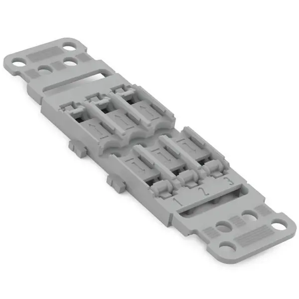 Set 5 bucati suporti pentru 3 cleme prelungire cabluri Wago cu prindere pe sina Wago 221-2503