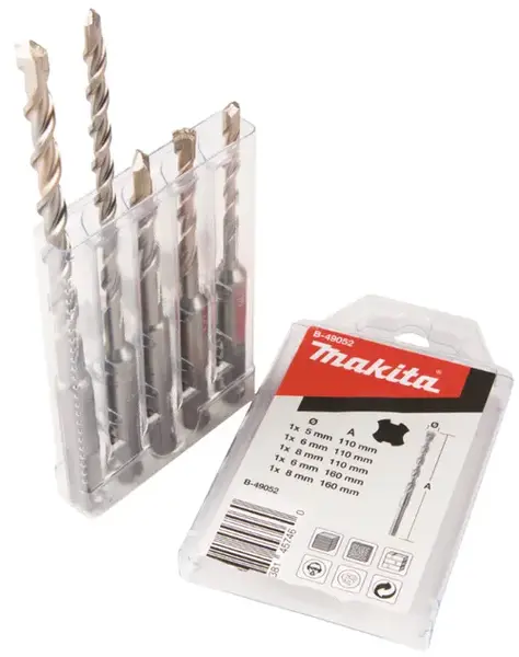 Set 5 burghie Makita B-49052, SDS-Plus