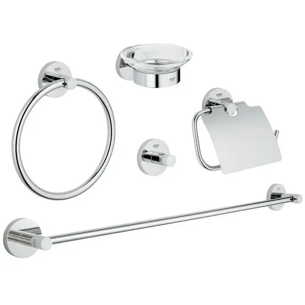 Set 5 in 1 Grohe Essentials Master 40344001, Argintiu