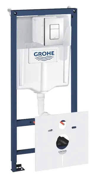 Set 5 in 1 rezervor WC Grohe Rapid SL 38827000 incastrat, placa actionare, suport, kit conversie, antifonare