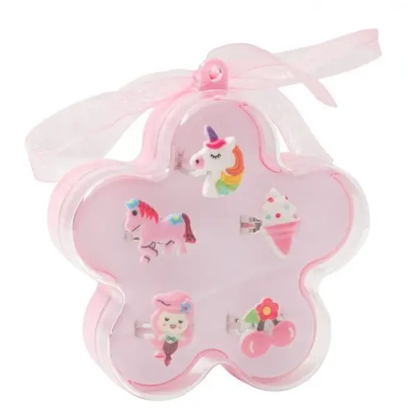 Set 5 inele pentru fetite si cutie depozitare