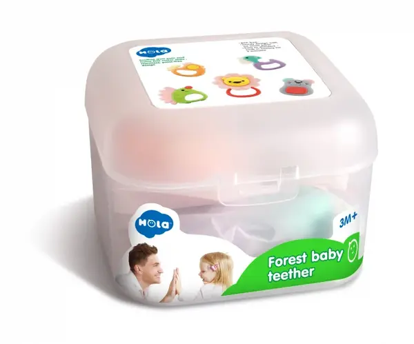Set 5 Jucarii pentru Denttie in Cutie Forest Baby