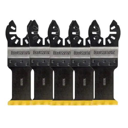 Set 5 lame multifunctionale DeWALT DT20727, Titan, Pentru metal, 30 x 43 cm, Negru