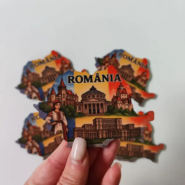 Set 5 Magneti de frigider Romania SVR76- 9,5x6,5 cm