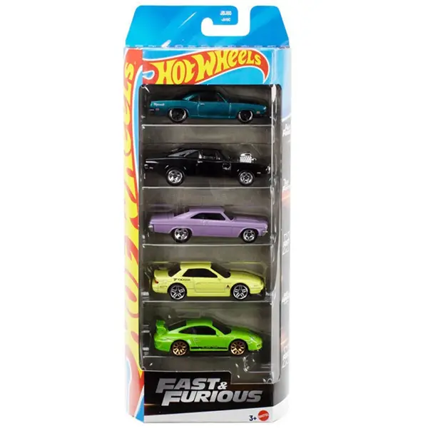 Set 5 masinute Hot Wheels, Fast And Furious, JBJ80