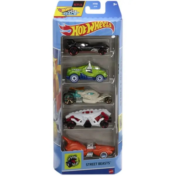 Set 5 masinute Hot Wheels, Street Beasts, HTV55