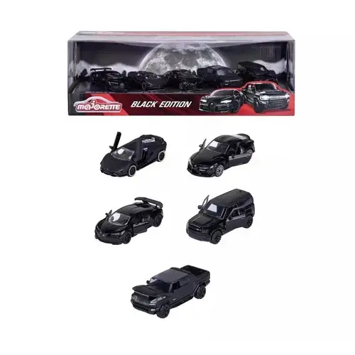 Set 5 masinute Majorette Black Edition 2.0