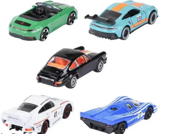 Set 5 masinute metalice - Porsche | Majorette
