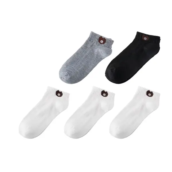 Set 5 perechi de sosete pentru dama, SS119, Multicolor, marime universala (35-39)