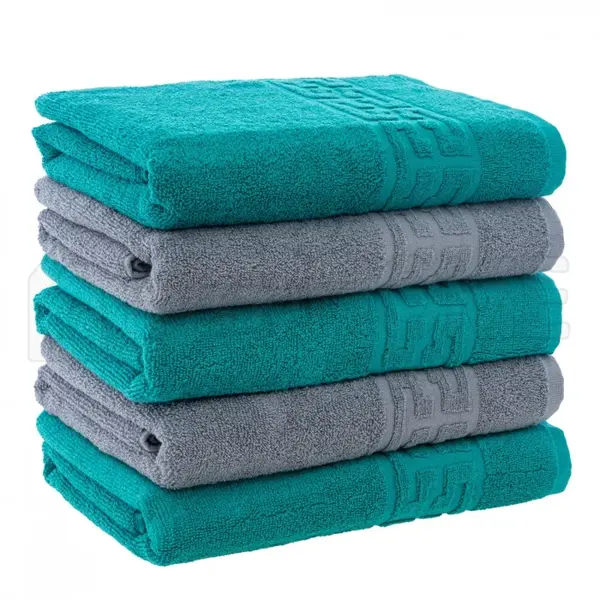 Set 5 Prosoape Baie, Bumbac 100%, Verde Gri