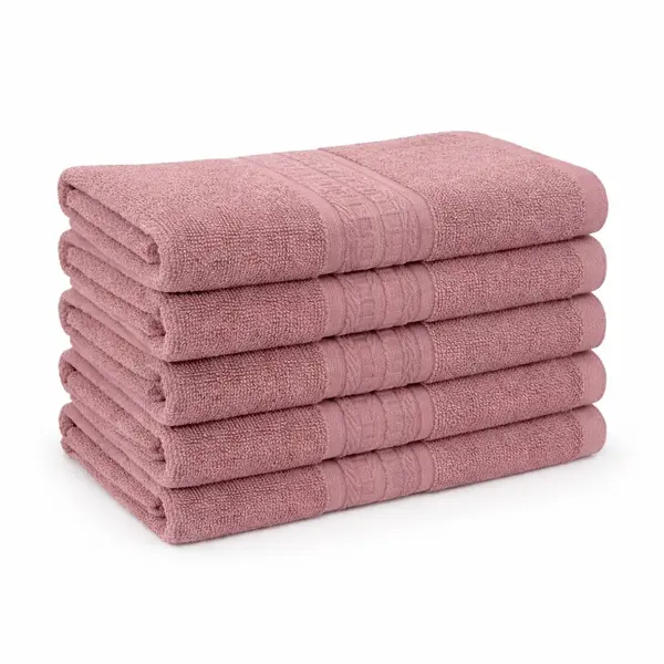 Set 5 prosoape medii 50x90cm, din 100% bumbac pakistanez, 500g, Cappuccino