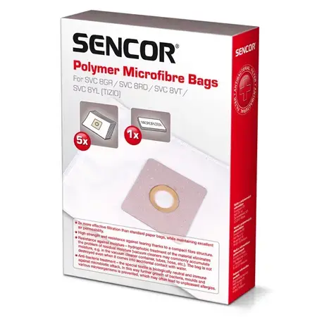 Set 5 saci miscrofibra aspirator SVC 8 Sencor BAGSFORSVC8